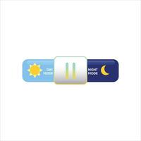A button with the words night and day on it vector