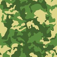 Camouflage pattern, seamless background. Classic clothing style masking camo repeat print. Green olive colors forest texture vector