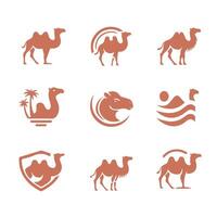 Wild Bactrian Camel Collection Logo Design vector