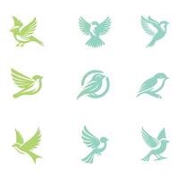 Tree Sparrow Collection Logo Design vector