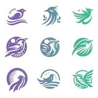Horned Lark Collection Design vector