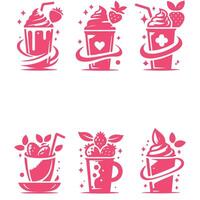 Smoothie Oasis collection logo vector