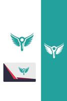 Unlockin Key Wings Logo vector
