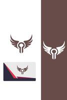 Soaring Pathways Key Wings Logo vector