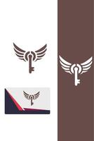 Flight Systems Key Wings Logo vector