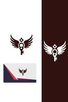 Winged Passage Key Wings Logo vector