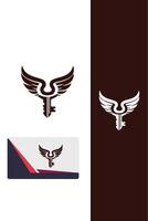 Flight Key Logo Design vector