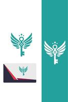 Soaring Access Key Wings Logo vector
