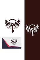 Access Key Wings Logo vector