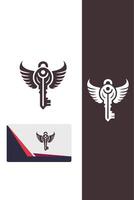 The to the Sky Key Wings Logo vector
