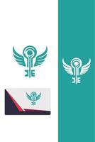 Soaring Secrets Key Wings Logo vector