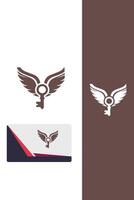 High Key Wings Logo Design vector