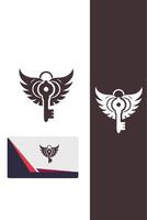 Winged Passage way Key Wings Logo vector