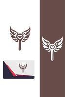 Winged Gateway Key Logo vector