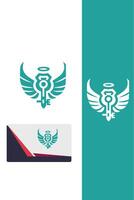 Flight Access Key Wings Logo vector