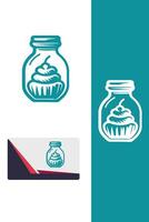 Layers in a Jar jar pastry vector