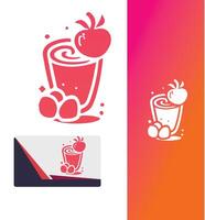 Berry Fusion Bliss smoothie drink vector