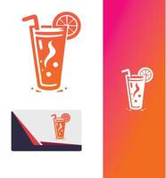 Blissful Blend smoothie drink logo vector