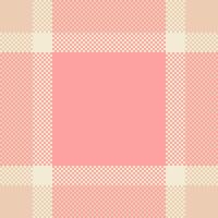 Elegant pastel pink and cream plaid pattern. Perfect for backgrounds, textile designs, or feminine branding. Subtle texture adds visual interest. vector