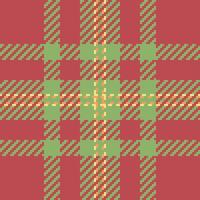 Vibrant red, green, and beige plaid pattern. Perfect for textile design, wrapping paper, or holiday projects. Classic yet modern, this seamless texture evokes warmth and tradition. vector