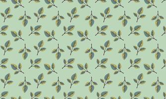 Elegant, repeating leaf pattern on a pastel green background. Perfect for textile design, wallpaper, packaging, or website backgrounds. vector