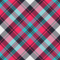 Vibrant pink, teal, and grey plaid pattern. Perfect for textile design, fashion, and web backgrounds. Geometric design evokes energy and style. Use as a seamless texture, wallpaper, or print. vector