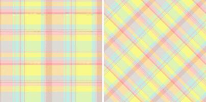 Pastel plaid patterns, perfect for spring or summer designs. Two variations offer versatility use for textiles, stationery, websites, and more. vector