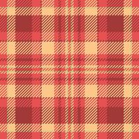 Warm, inviting red and beige plaid pattern. Perfect for textile design, autumnal backgrounds, or crafting projects. This seamless texture evokes feelings of comfort and nostalgia. vector