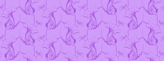 Subtle lavender floral pattern. Elegant, flowing lines create a calming, seamless design ideal for textiles, websites, or branding. vector