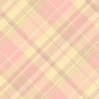 Nostalgia textile plaid pattern, chequered tartan seamless . Many background check texture fabric in light and moccasin colors. vector