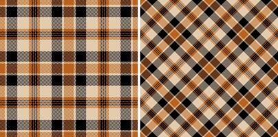 Texture seamless background of tartan fabric with a plaid textile pattern check. Set in night colors. Valentine day celebration ideas. vector