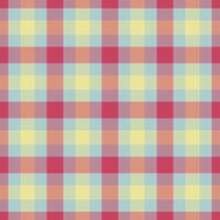 Old fabric texture background, spring textile seamless plaid. Spanish tartan check pattern in light and pastel colors. vector