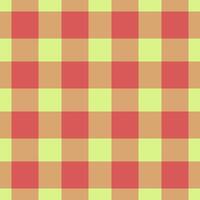 Ornamental check textile plaid, fit seamless pattern fabric. Baby background texture tartan in orange and lime colors. vector
