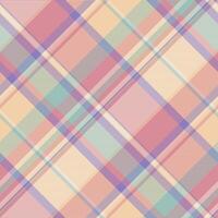 Elegant tartan check, nostalgia plaid fabric texture. Skill background seamless pattern textile in red and orange colors. vector