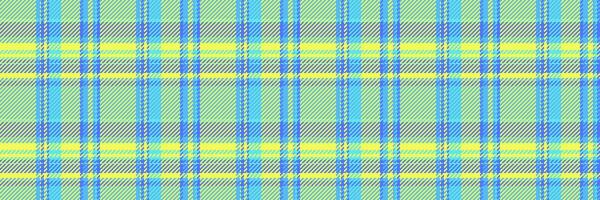 Repeating fabric pattern, national plaid texture background. Gift card seamless check textile tartan in cyan and lime colors. vector