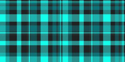 Vibrant teal and black plaid pattern. Perfect for textile design, website backgrounds, or fashion projects. vector