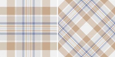 Fabric texture seamless of check background textile with a plaid tartan pattern. Set in earth colors. Fashion repeat patterns in clothing. vector