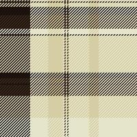 Elegant beige and brown plaid pattern. Perfect for textile design, fashion, or website backgrounds. This sophisticated texture evokes feelings of warmth and classic style. vector