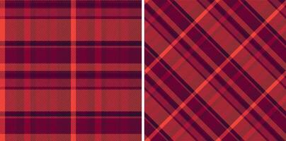 Two stylish plaid patterns in rich red and burgundy hues. Perfect for textile design, fashion, or website backgrounds. vector