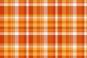 Layered pattern textile , kitchen background fabric tartan. Part plaid texture seamless check in orange and amber colors. vector