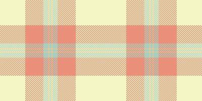 Form fabric tartan, reel plaid pattern textile. Picture background texture check seamless in light and red colors. vector
