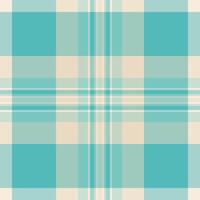 Serene teal and beige plaid pattern. Perfect for textile designs, website backgrounds, or crafting projects. This soft, repeating texture evokes feelings of calm and sophistication. vector