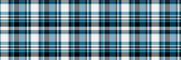 Cross tartan textile plaid, textured pattern background seamless. Contemporary check texture fabric in cyan and gray quill colors. vector