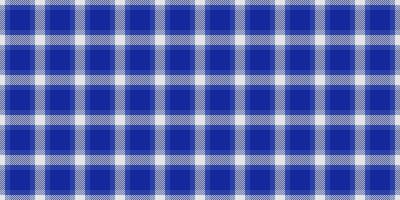 Vibrant blue and white plaid pattern. Perfect for backgrounds, textile designs, or website textures. This classic check design offers a clean, modern aesthetic with timeless appeal. vector