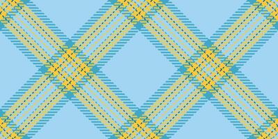 Vibrant pastel plaid pattern in yellow and blue. Perfect for textile design, backgrounds, or website design. This cheerful, intersecting lines create a modern yet classic feel. vector