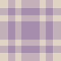 Elegant lilac and cream plaid pattern. Perfect for textile design, website backgrounds, or stationery. Subtle yet sophisticated, this design evokes feelings of calmness and comfort. vector