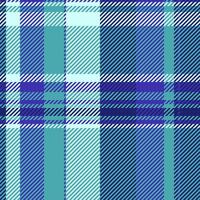 Cool blue and teal plaid pattern. Perfect for textile design, fashion, websites, or backgrounds. This vibrant, stylish design evokes feelings of freshness and sophistication. vector