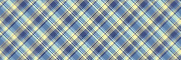 Stunning diagonal plaid pattern in soft blues, pale yellows, and gray. Perfect for textile design, website backgrounds, or crafting projects. vector