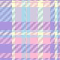 Dining check pattern fabric, elementary plaid textile seamless. Idea background tartan texture in indigo and light colors. vector