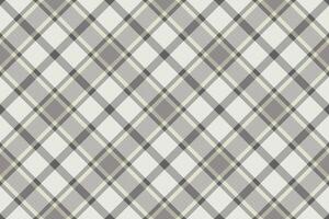 Ribbon tartan texture plaid, simple pattern background textile. Business fabric seamless check in grey and white colors. vector